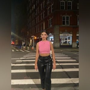Aritzia black leather pants